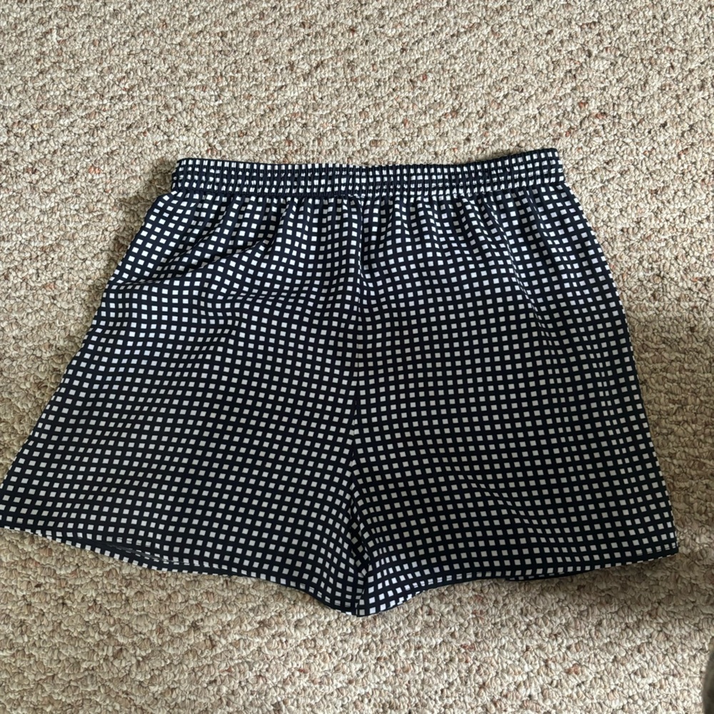J Crew Navy White checkered Shorts Size Small - Picture 3 of 3